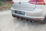 Maxton Design - Racing Rear Center Diffuser V.1 - VW Golf 7 GTI - red color