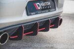 Maxton Design - Racing Rear Center Diffuser V.1 - VW Golf 7 GTI - red color diffusor