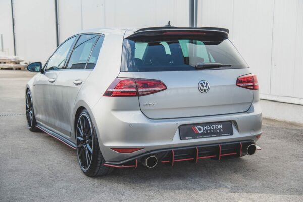 Maxton Design - Racing Rear Center Diffuser V.1 - VW Golf 7 GTI - rood