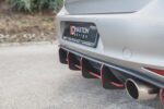 Maxton Design - Racing Rear Center Diffuser V.1 - VW Golf 7 GTI - voorbeeld rood