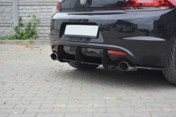 Maxton Design - Rear Diffuser + Rear Side Splitters - VW Scirocco R - zwart