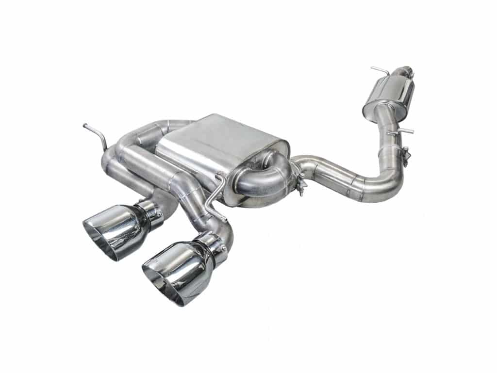 EGO-X - 3,5 inch (89mm) RVS Sportuitlaat met klep en 3 inch middendemper - VW Golf 6 R - Golf 5 R32