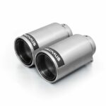 Remus RVS/Carbon Fiber Street Race Uitlaatsierstukken - 98mm - Rond - Gepolijst - Set van 2