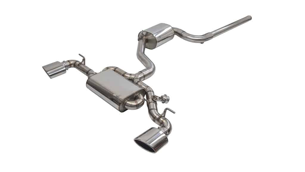 EGO-X - 3 inch RVS Sportuitlaat met klep - VW Golf 7.5 GTI 245pk + Seat Leon 5F Cupra 300 FWD