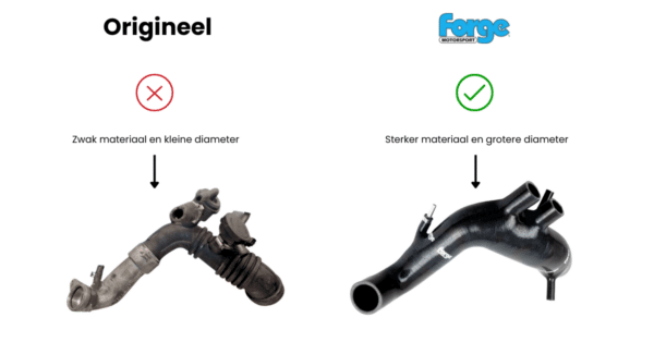 OEM VS Forge Motorsport 1.8T 20V Turbo inlet Pipe