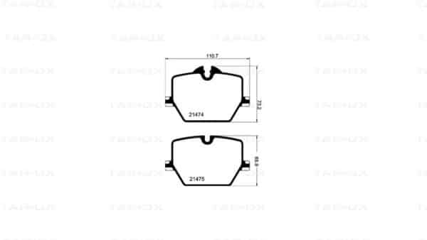 TAROX - Remblokken Set - BMW + Toyota 345mm remschijf - Achteras - SP5551