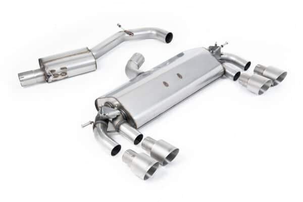 Milltek Catback Sportuitlaat - VW Golf 7 R (pre-facelift) - 2.0 TSI - 3 inch - Resonated ECE - Titanium