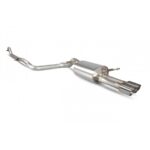 Scorpion RVS Sportuitlaat - Ford Fiesta Mk7:Mk7.5 1.0T EcoBoost - 100 + 125 + 140pk - Met ST diffuser
