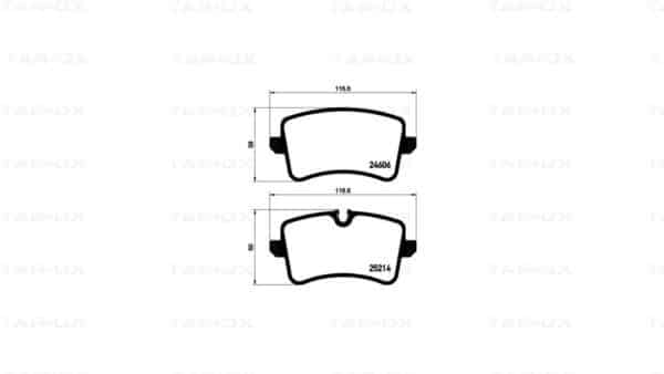 TAROX - Remblokken Set - Audi A7 + A8 (4H) + S6 (C7) Quattro - 356mm remschijf - Achteras - Strada - SP9261
