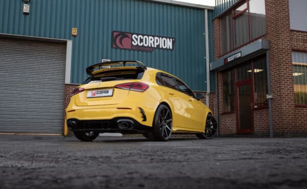 Scorpion RVS Sportuitlaat - Mercedes-Benz A35 AMG W177 - incl. Klep - non-resonated