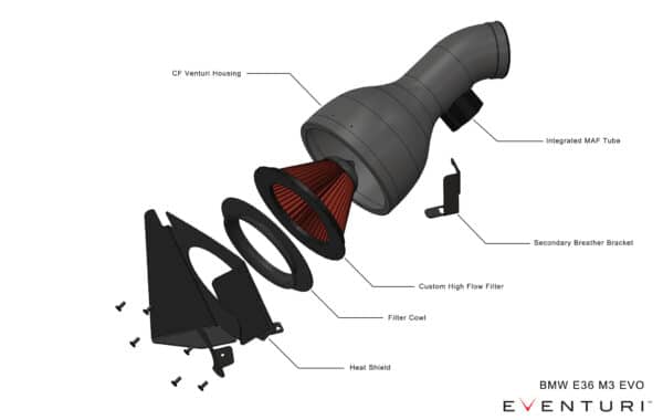 Eventuri Carbon Fiber air intake - BMW E36 M3 EVE-E36M3-CF-INT kopen