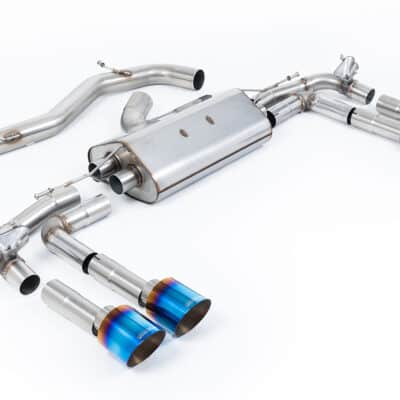 Milltek OPF-back Sportuitlaat – Audi S3 8Y Quattro Limousine/Sedan- 310 + 333pk - non non resonated - Burnt Titanium - SSXAU935