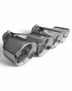 Bull-X RVS Uitlaatsierstukken - Y-Style RondSchuin - Polished - EGO-X - Set van 2