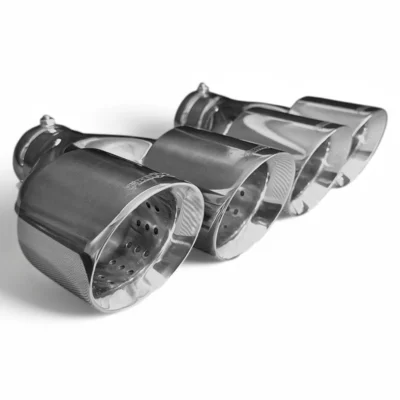 Bull-X RVS Uitlaatsierstukken - Y-Style RondSchuin - Polished - EGO-X - Set van 2