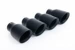 Matzwarte Cerakote uitlaatsierstukken Milltek 4 stuks
