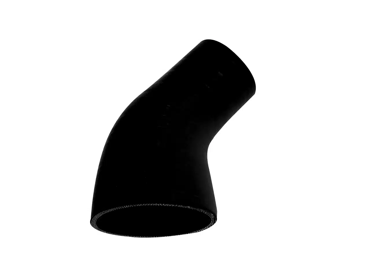 SF Hoses - Siliconen reduceertstuk - 45 graden - 70mm-60mm - ZWART SF Hoses - Siliconen reduceertstuk - 45 graden - 70mm-60mm - ZWART