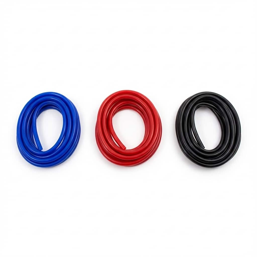 Siliconen onderdrukslangen kopen bij 24tuned Siliconen onderdrukslang - Vacuümslang - 6mm - Zwart/Rood/Blauw - per meter - Afbeelding 1