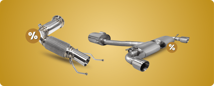 mijlpaalsale downpipes uitlaten