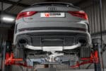 Scorpion RVS Sportuitlaat - Audi RSQ3 F3 2.5 TFSI Quattro met kleppen gemonteerd op een nardo grijze Audi RSQ3 Sportback