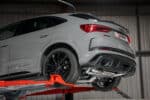 Scorpion RVS Sportuitlaat - Audi RSQ3 F3 2.5 TFSI Quattro met kleppen gemonteerd op een nardo grijze Audi RSQ3 Sportback
